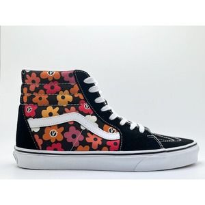 Vans Off The Wall Sk8-Hi High Top Flower Black Men's Shoes Size U.S. 9.5 NWOB